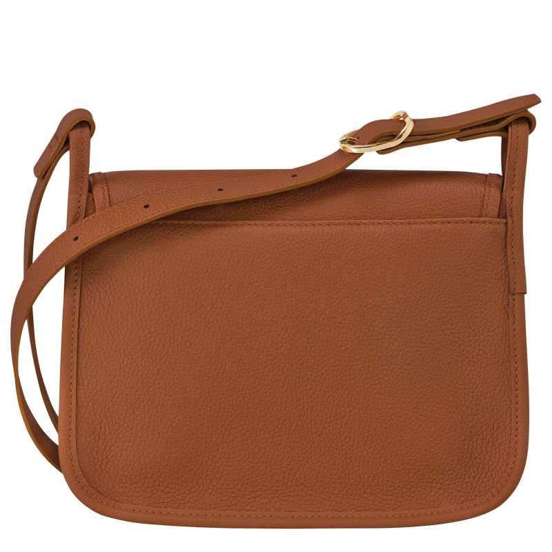 Caramel Longchamp Le Foulonné M Crossbody bag - Leather Women Crossbody bags | 913658ORD