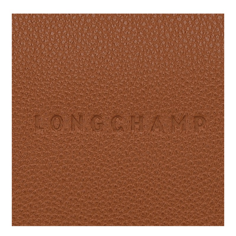 Caramel Longchamp Le Foulonné M Crossbody bag - Leather Women Crossbody bags | 782493XDQ