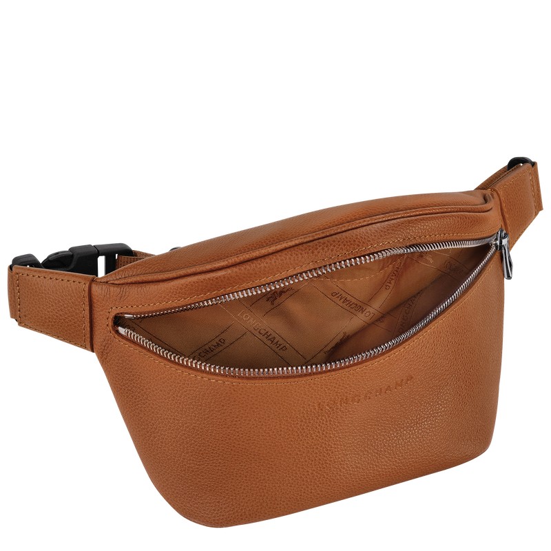 Caramel Longchamp Le Foulonné M - Leather Men Belt bags | 841730BLQ