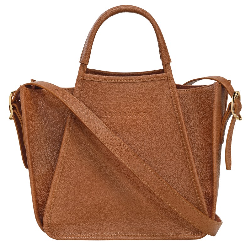 Caramel Longchamp Le Foulonné S - Leather Women Handbags | 264591IYD