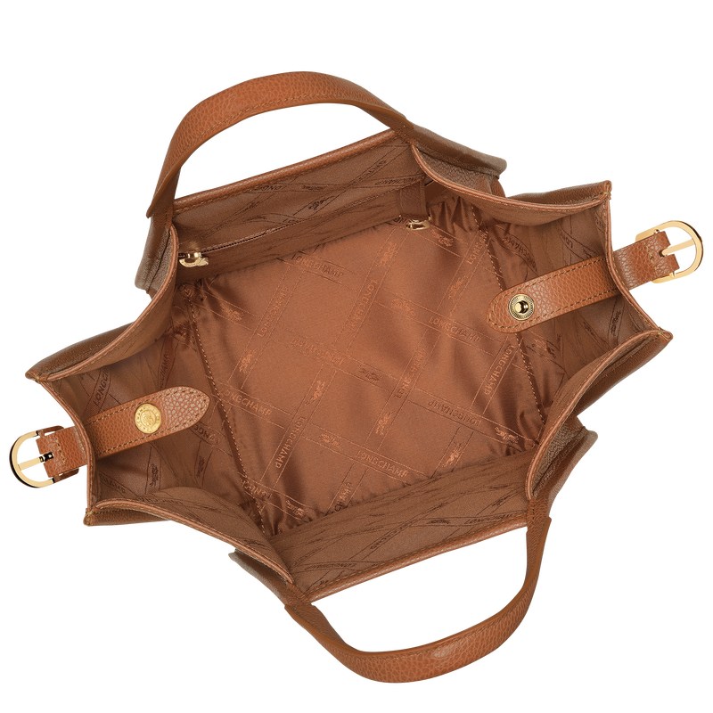 Caramel Longchamp Le Foulonné S - Leather Women Handbags | 264591IYD