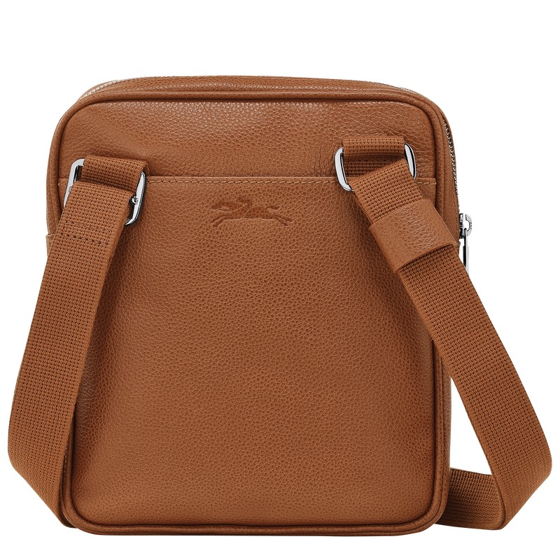 Caramel Longchamp Le Foulonné XS Crossbody bag - Leather Men Crossbody bags | 853914CMR