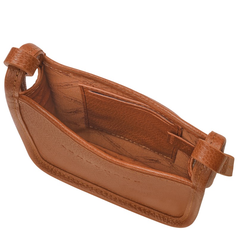 Caramel Longchamp Le Foulonné - Leather Men Phone cases | 376450FPQ