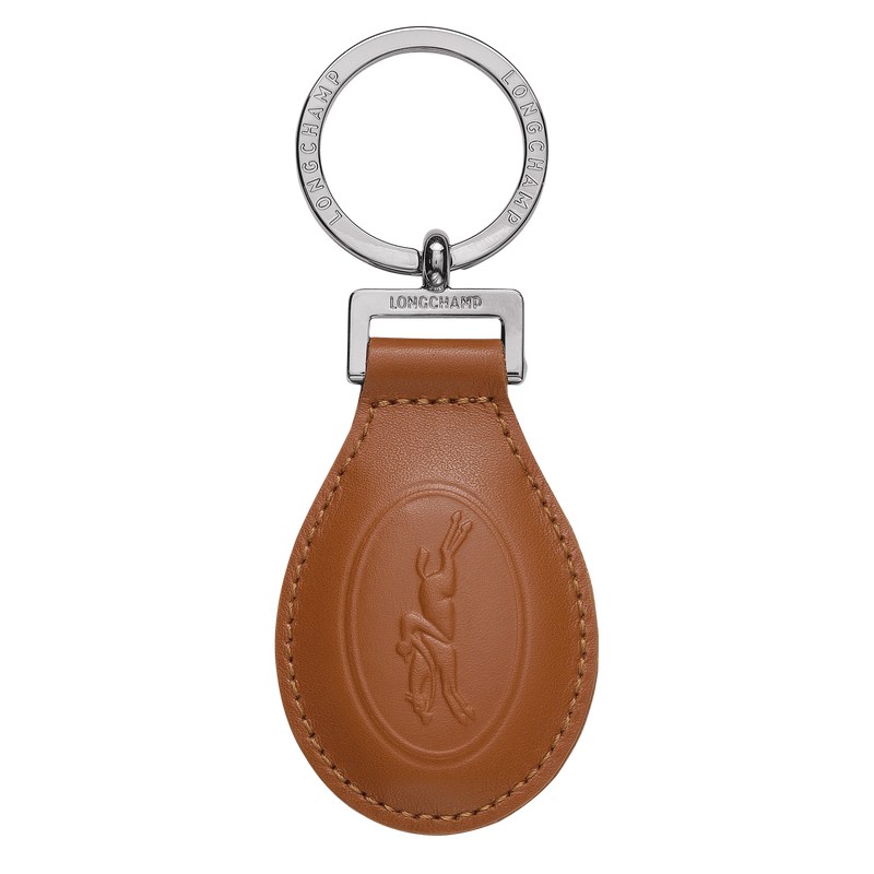 Caramel Longchamp Le Foulonné - Leather Women Key rings | 312986VYH