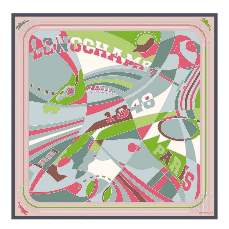 Celadon Longchamp League Silk scarf 90 - OTHER Women Silk Scarves | 703264KCI