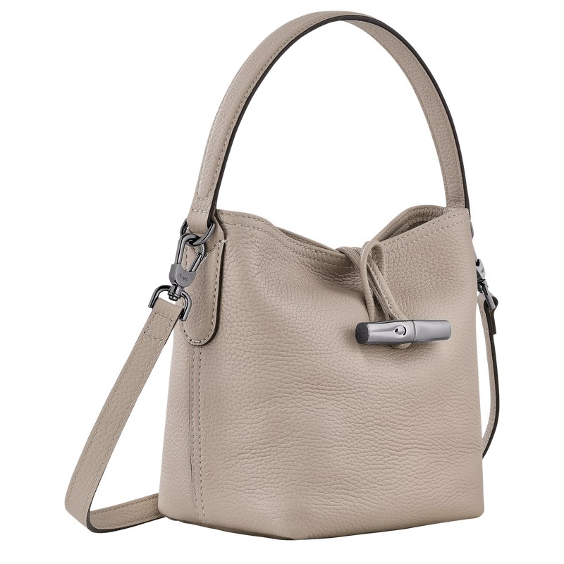 Clay Longchamp Le Roseau Essential XS Bucket bag - Leather Women Crossbody bags | 839106QWZ