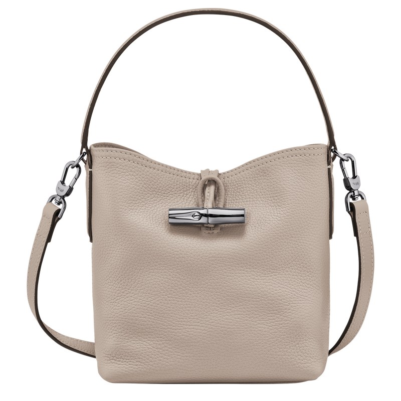 Clay Longchamp Le Roseau Essential XS Bucket bag - Leather Women Crossbody bags | 839106QWZ