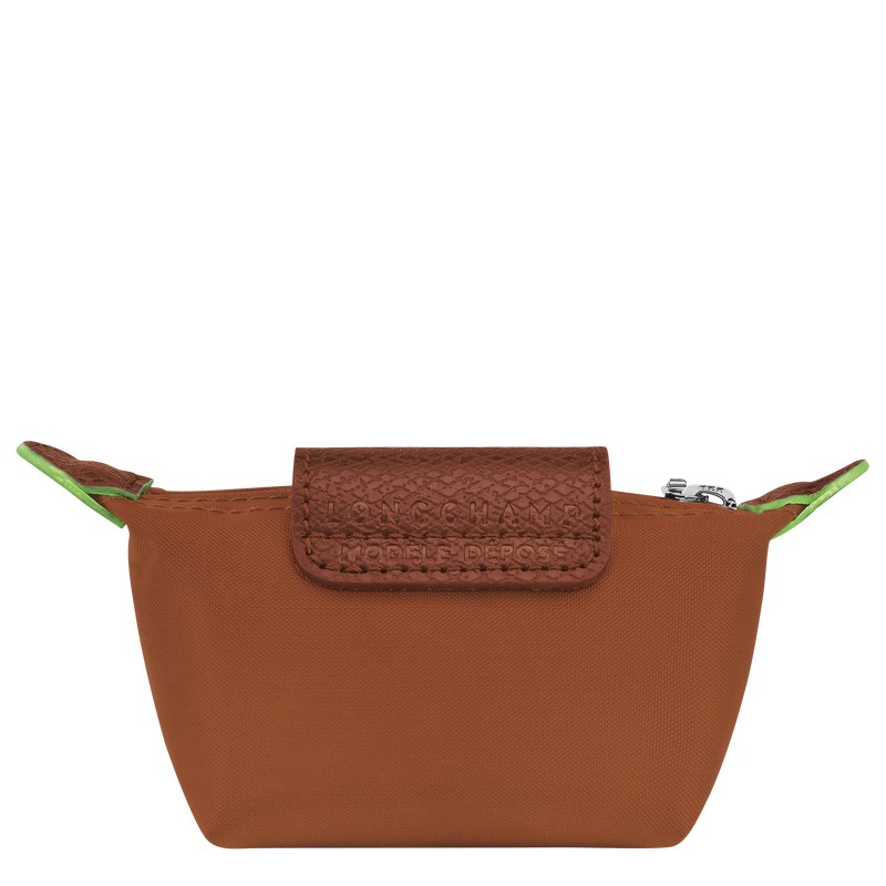 Cognac Longchamp Le Pliage Green Coin purse - Recycled canvas Women Cardholders & Coin purses | 127864EYU