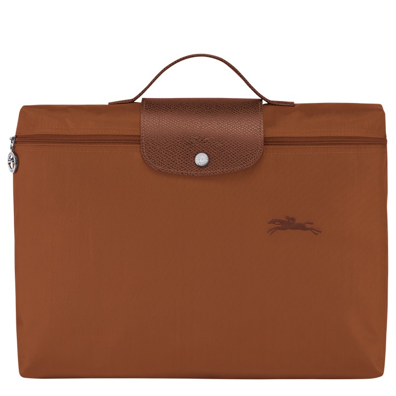 Cognac Longchamp Le Pliage Green S - Recycled canvas Men Briefcase | 927013WDU