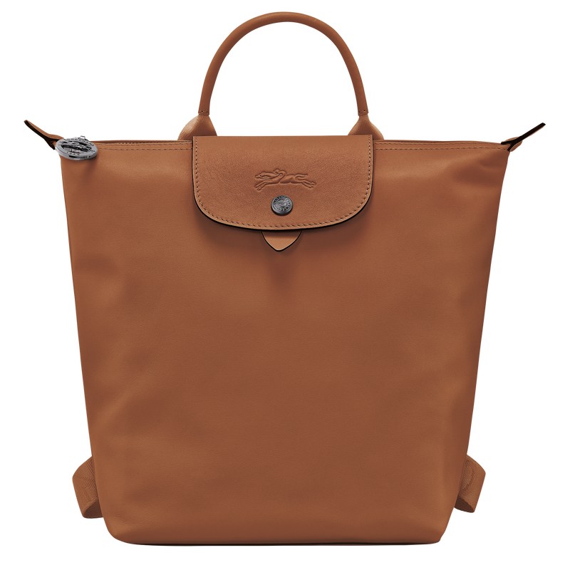 Cognac Longchamp Le Pliage Xtra S - Leather Women Backpacks | 130964NWJ