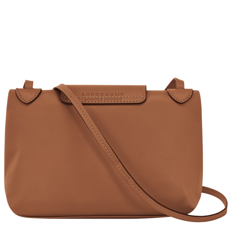 Cognac Longchamp Le Pliage Xtra XS Crossbody bag - Leather Women Crossbody bags | 057319KUA