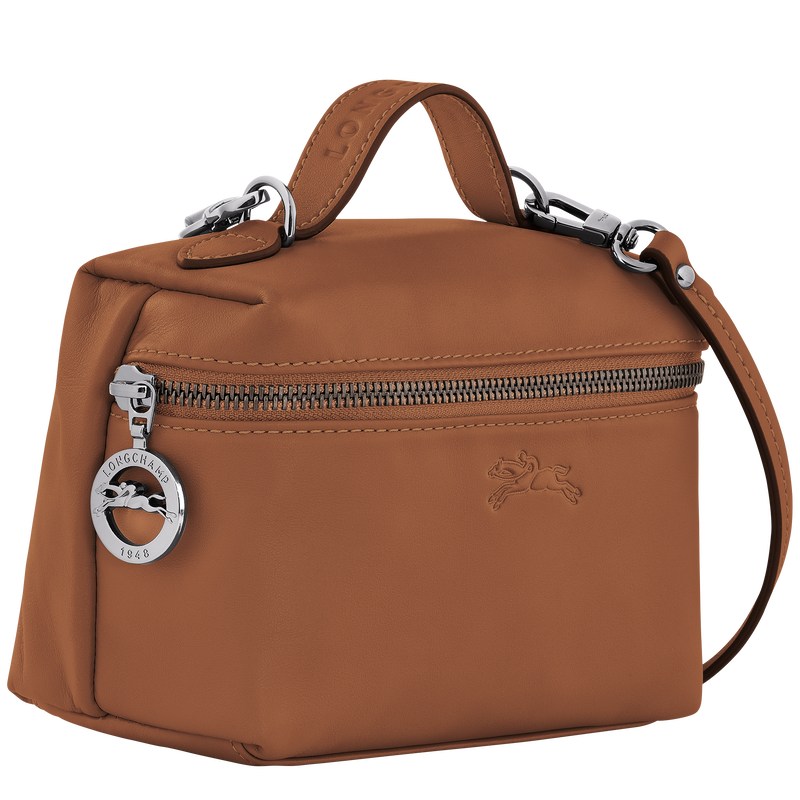 Cognac Longchamp Le Pliage Xtra XS Vanity - Leather Women Crossbody bags | 460297JNZ