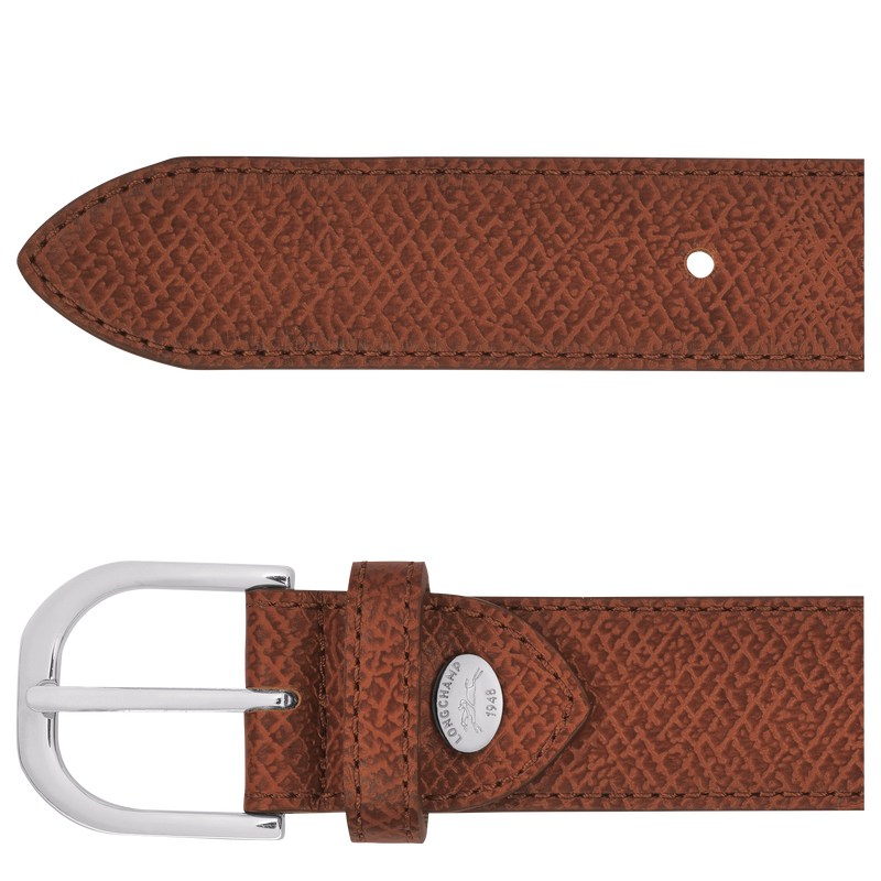 Cognac Longchamp Le Pliage - Leather Women Belts | 863902IDV