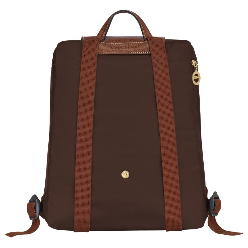 Ebony Longchamp Le Pliage Original M - Recycled canvas Women Backpacks | 734091LXP