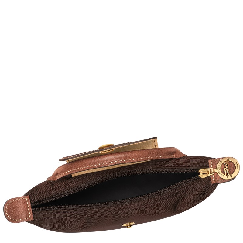 Ebony Longchamp Le Pliage Original Pouch with handle - Recycled canvas Women Pouches & Cases | 051348DAU