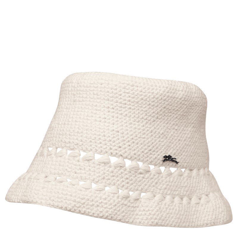 Ecru Longchamp Crochet Women Caps & hats | 357641HKT