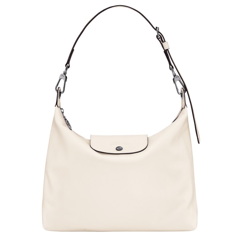 Ecru Longchamp Le Pliage Xtra M Hobo - Leather Women Shoulder bags | 873059ZXE