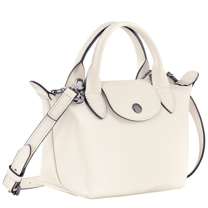 Ecru Longchamp Le Pliage Xtra XS - Leather Women Handbags | 598127VBF