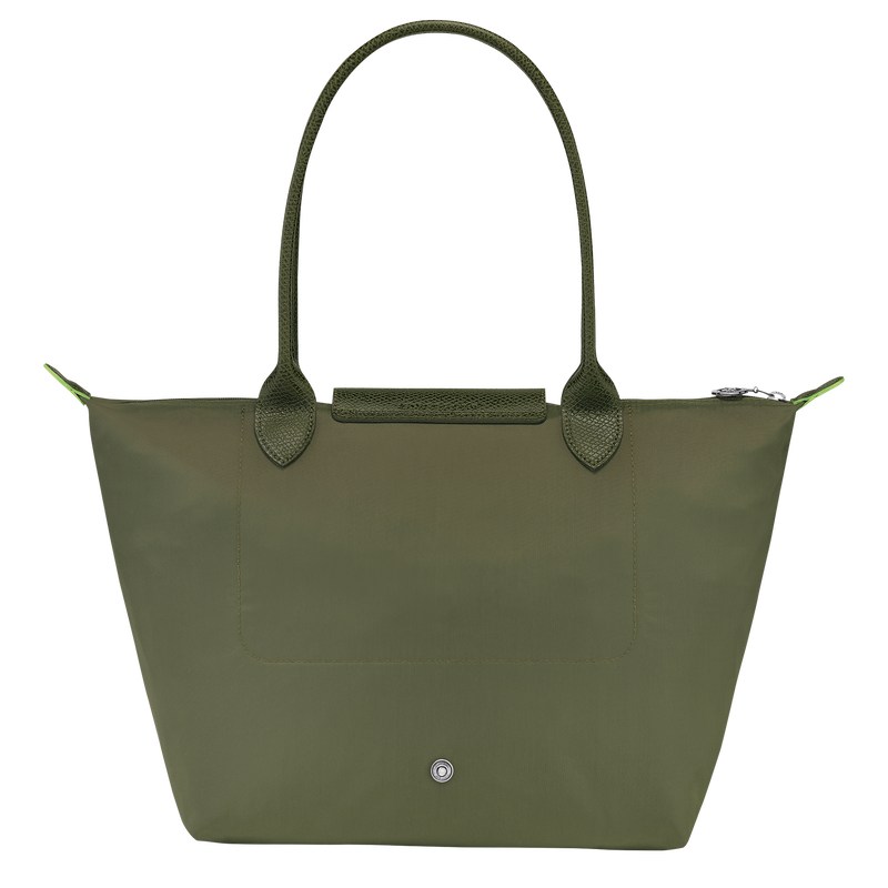 Forest Longchamp Le Pliage Green M - Recycled canvas Women Shoulder bags | 742513AVQ