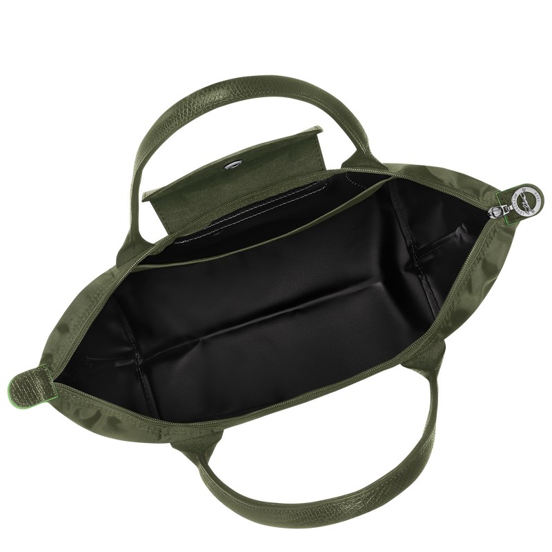 Forest Longchamp Le Pliage Green M - Recycled canvas Women Shoulder bags | 742513AVQ