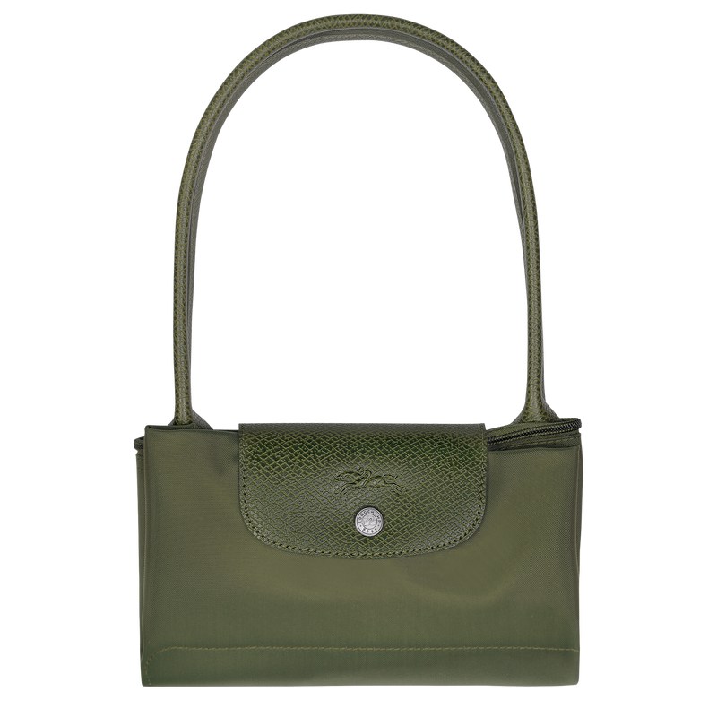 Forest Longchamp Le Pliage Green M - Recycled canvas Women Shoulder bags | 742513AVQ