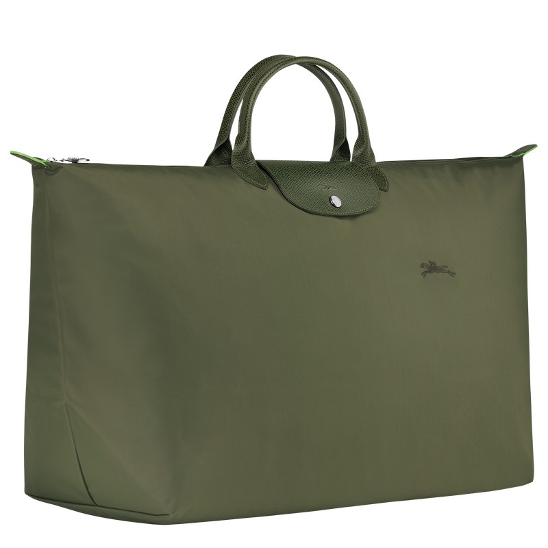 Forest Longchamp Le Pliage Green M - Recycled canvas Men Travel bags | 961702KGR