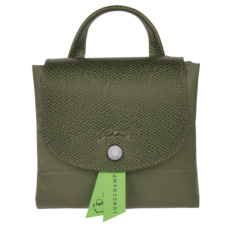 Forest Longchamp Le Pliage Green M - Recycled canvas Women Backpacks | 058276WTJ