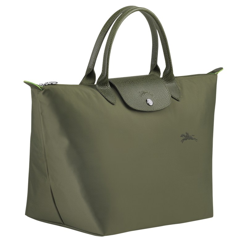 Forest Longchamp Le Pliage Green M - Recycled canvas Women Handbags | 879426KOH