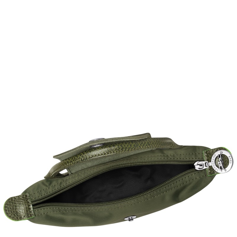 Forest Longchamp Le Pliage Green Pouch with handle - Recycled canvas Women Pouches & Cases | 824957GQE