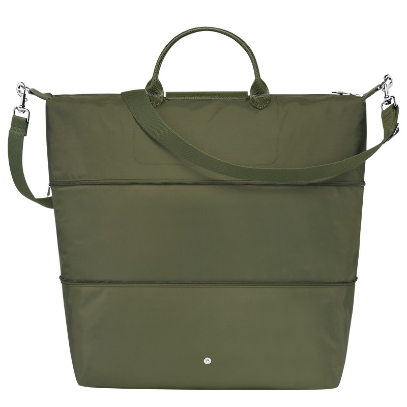 Forest Longchamp Le Pliage Green expandable - Recycled canvas Women Travel bags | 123089VNX