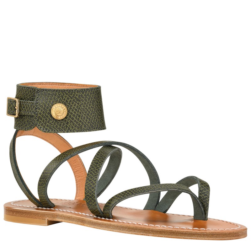 Forest Longchamp x K.Jacques Sandals - Leather Women Sandals | 975834YLX