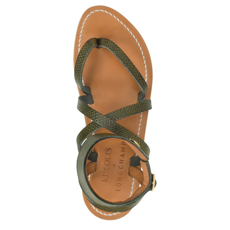 Forest Longchamp x K.Jacques Sandals - Leather Women Sandals | 975834YLX