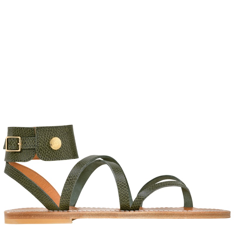 Forest Longchamp x K.Jacques Sandals - Leather Women Sandals | 975834YLX