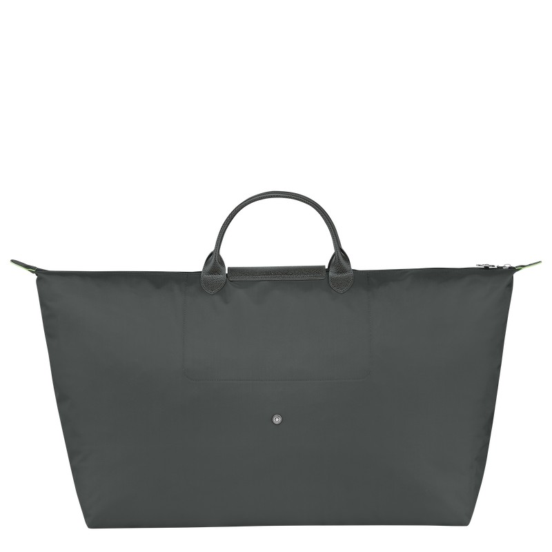 Graphite Longchamp Le Pliage Green M - Recycled canvas Men Travel bags | 246018FPY