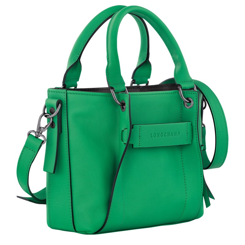 Green Longchamp 3D S - Leather Women Handbags | 051862ZXQ