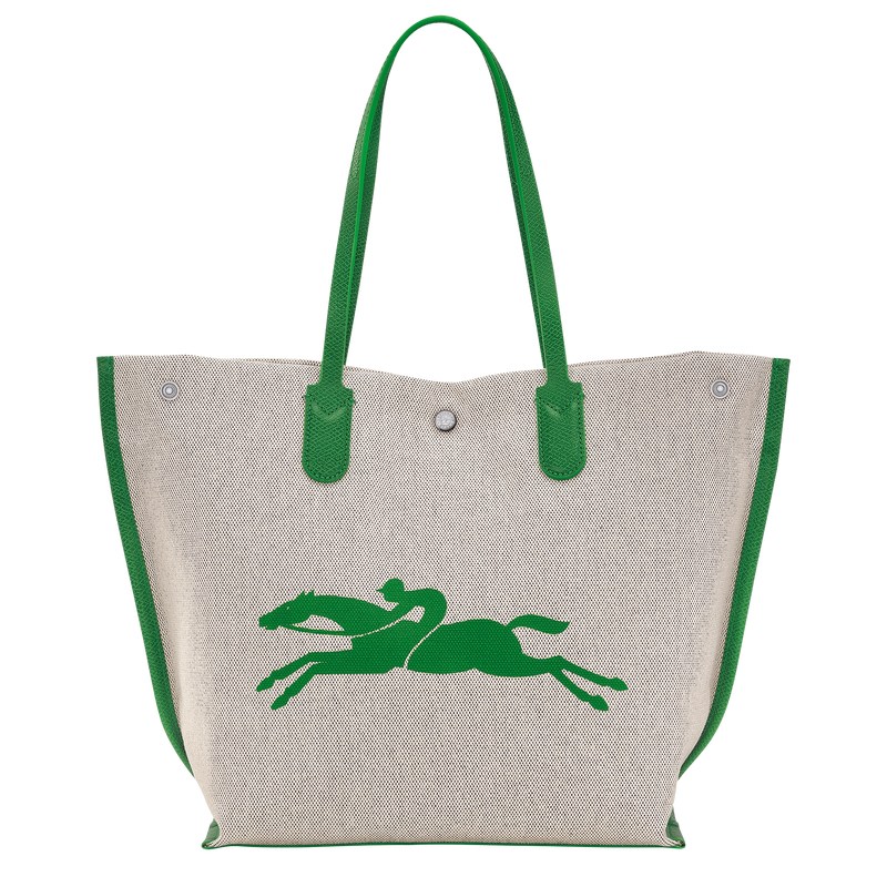 Green Longchamp Essential L - Canvas Women Shoulder bags | 856471MFP