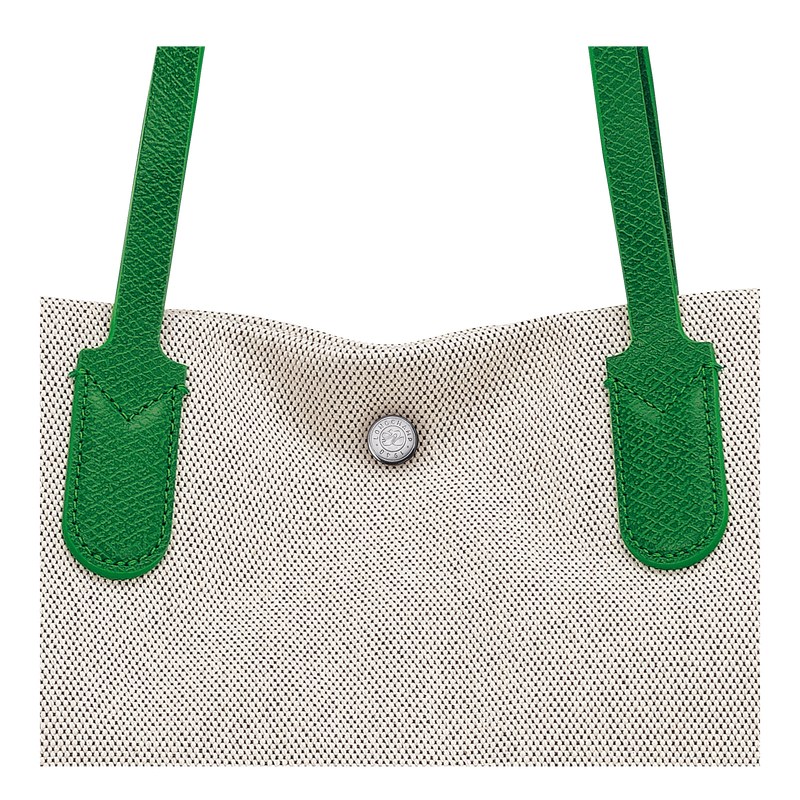 Green Longchamp Essential L - Canvas Women Shoulder bags | 856471MFP