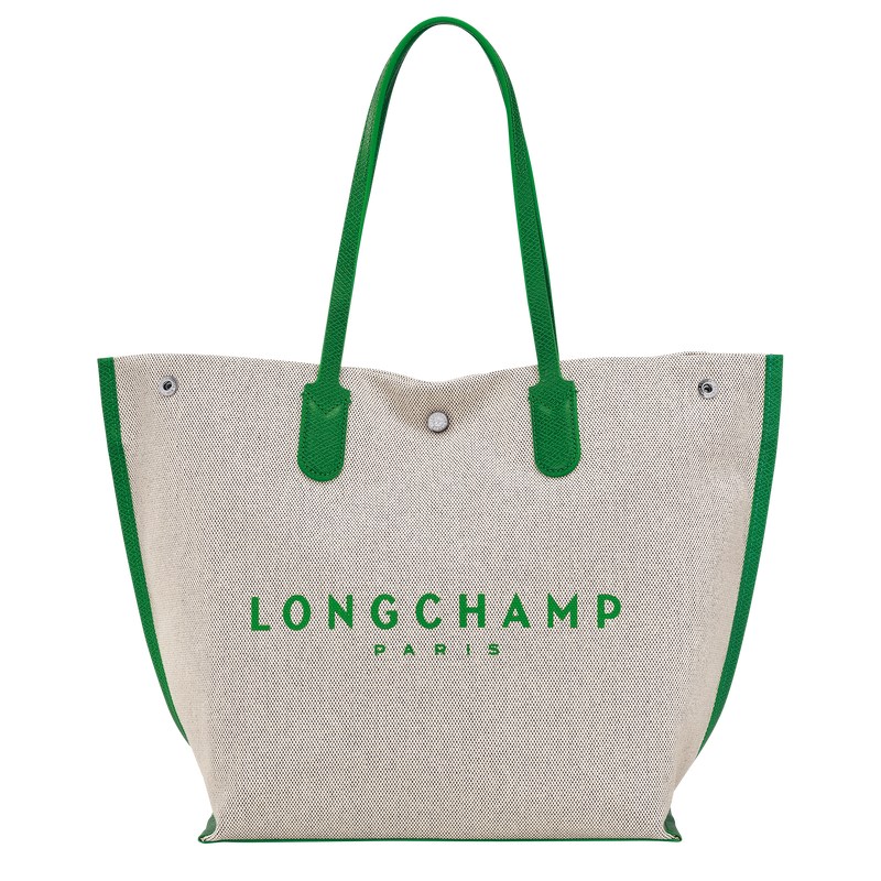 Green Longchamp Essential L - Canvas Women Shoulder bags | 856471MFP