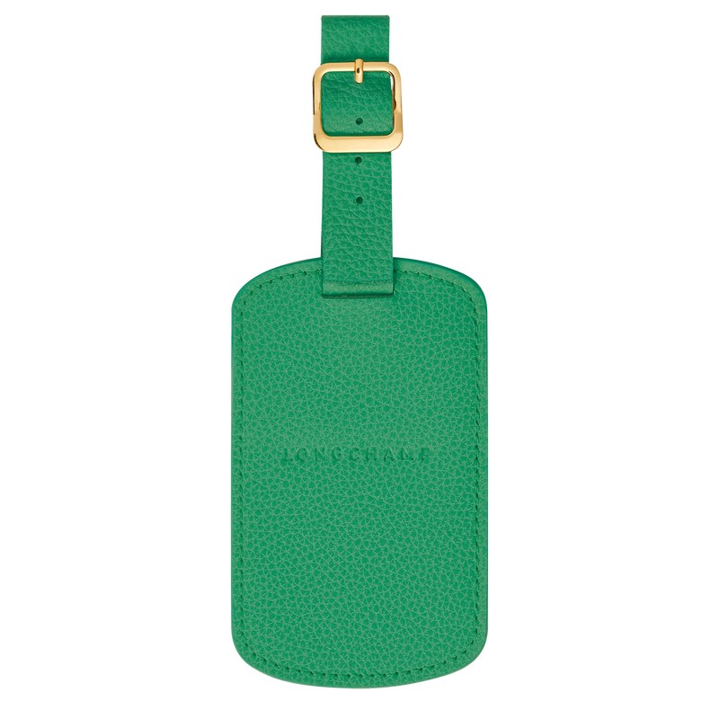 Green Longchamp Le Foulonné Luggage tag - Leather Women Travel accessories | 784305BKO