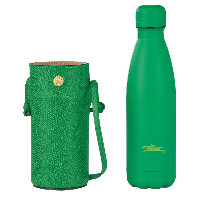 Green Longchamp Épure Bottle holder - Leather Women Pouches & Cases | 620934UJX