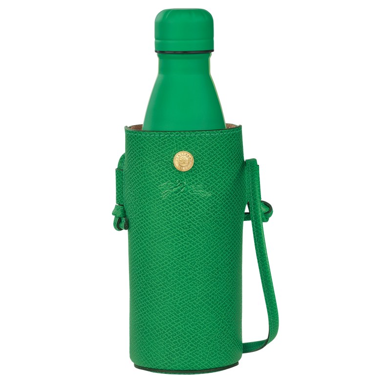 Green Longchamp Épure Bottle holder - Leather Women Pouches & Cases | 620934UJX