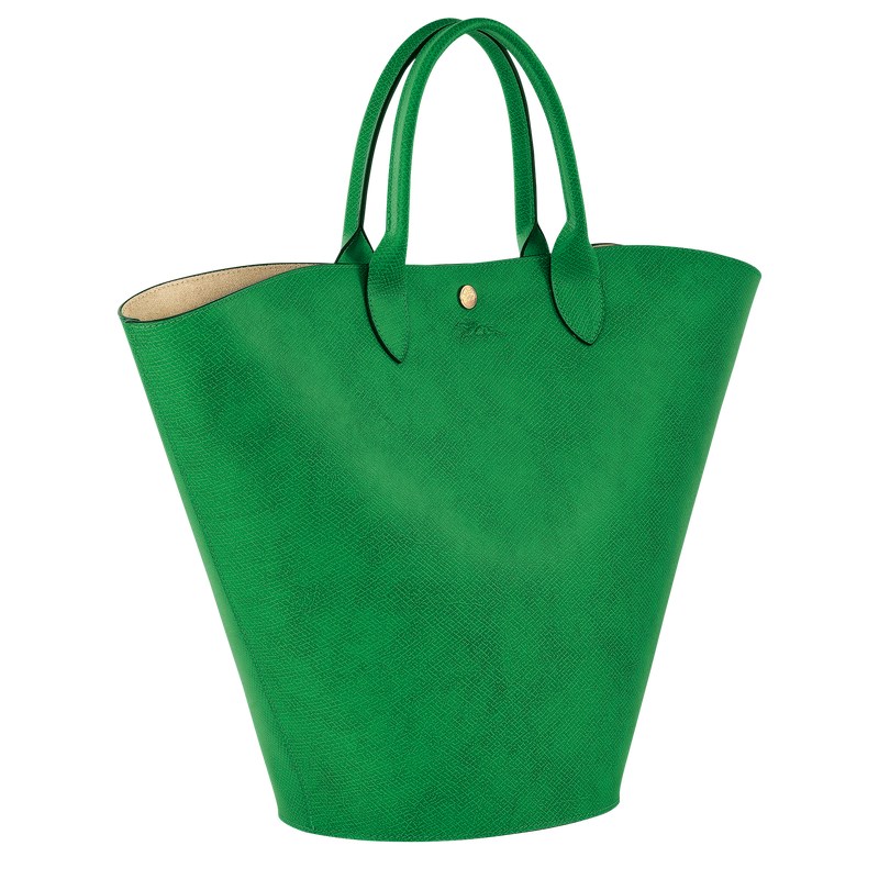 Green Longchamp Épure XL - Leather Women Shoulder bags | 674831DMG