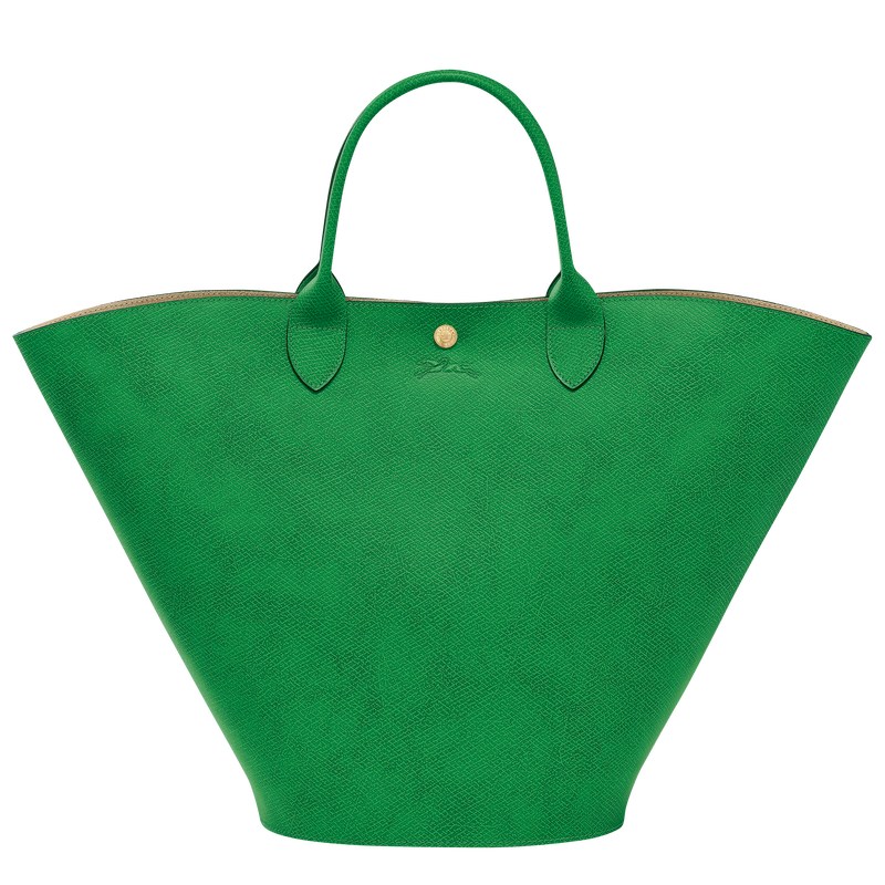 Green Longchamp Épure XL - Leather Women Shoulder bags | 674831DMG