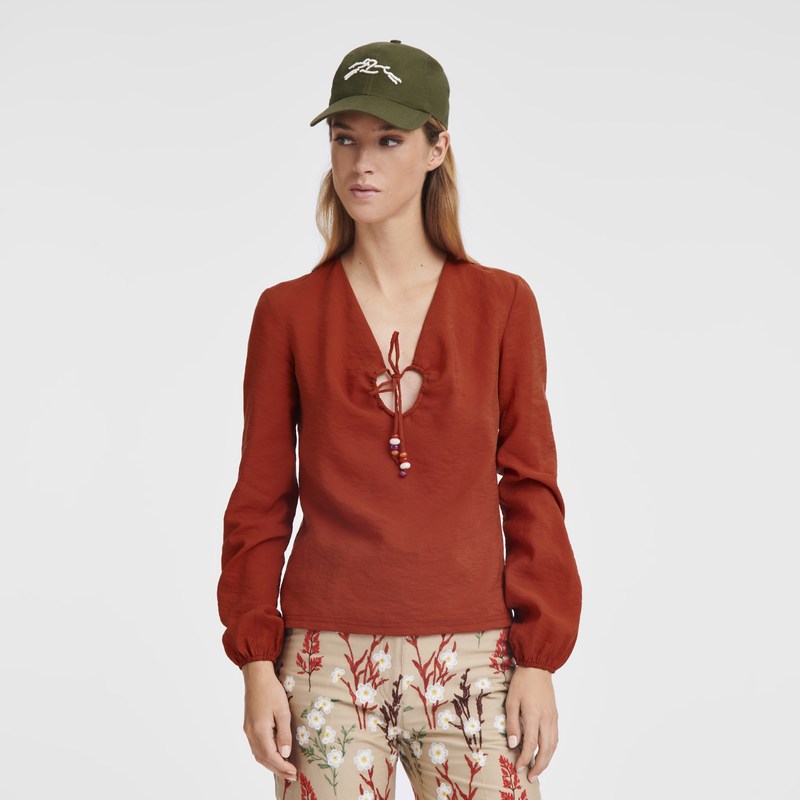 Khaki Longchamp Cap - Gabardine Women Caps & hats | 507942YQS