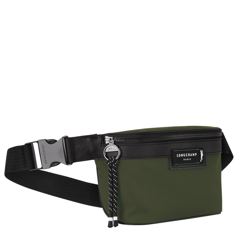 Khaki Longchamp Le Pliage Energy M - Recycled canvas Men Belt bags | 853912NOK