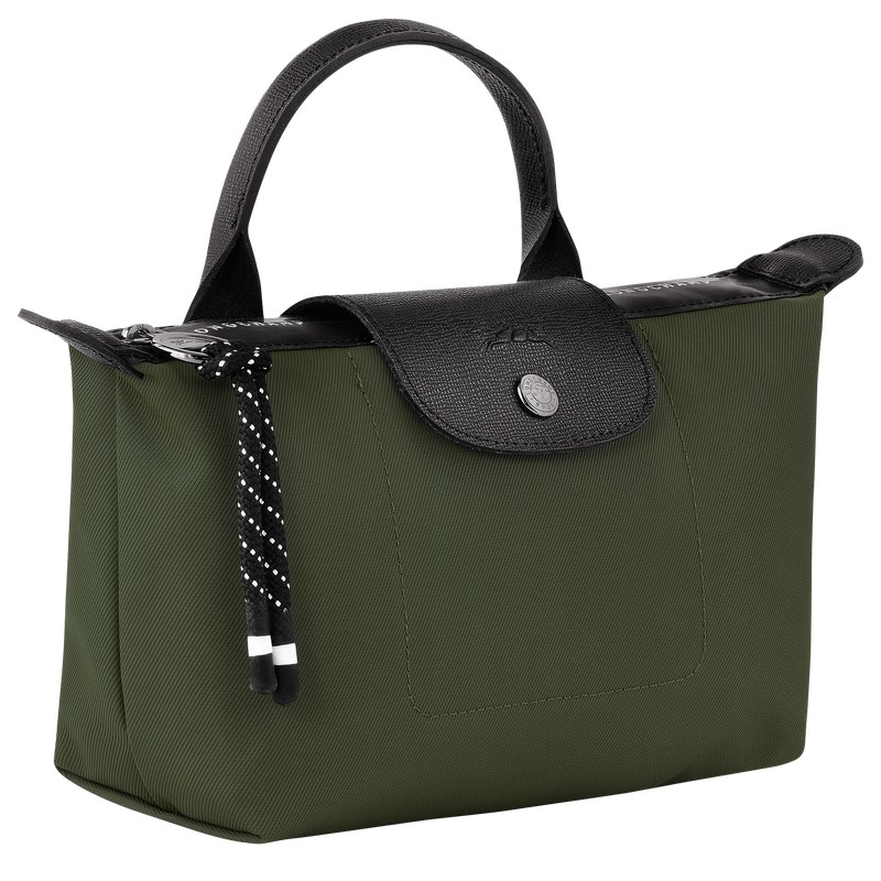 Khaki Longchamp Le Pliage Energy Pouch - Recycled canvas Women Pouches & Cases | 041397MOH