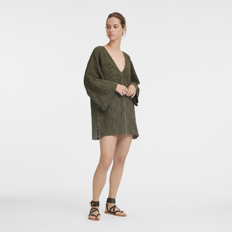 Khaki Longchamp Tunic - Knit Women Dresses & Skirts | 102948UWN