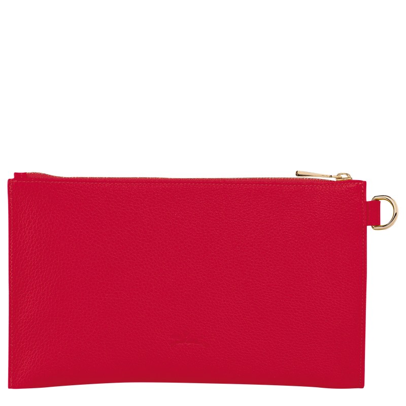 Love Longchamp Le Foulonné Pouch - Leather Women Pouches & Cases | 016784ROD