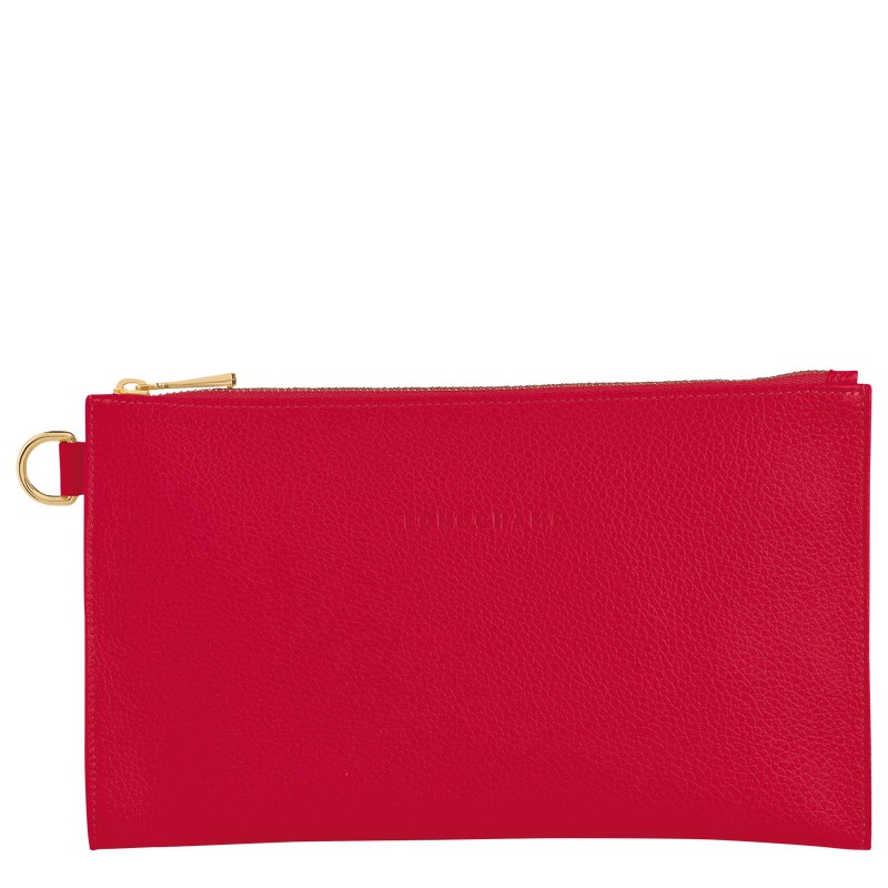 Love Longchamp Le Foulonné Pouch - Leather Women Pouches & Cases | 016784ROD