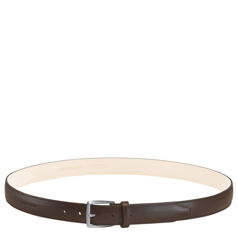 Mocha Longchamp Végétal - Leather Men Belts | 015764DXT